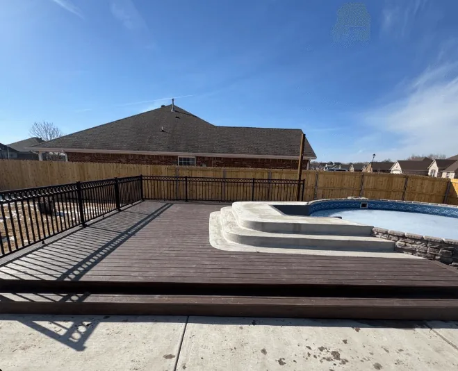 22x20 TimberTech composite deck pool surround — JHG Contracting LLC serving Lowell, AR