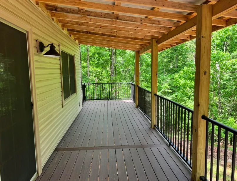Premium TimberTech composite deck elevated build — JHG Contracting LLC serving Rogers, AR