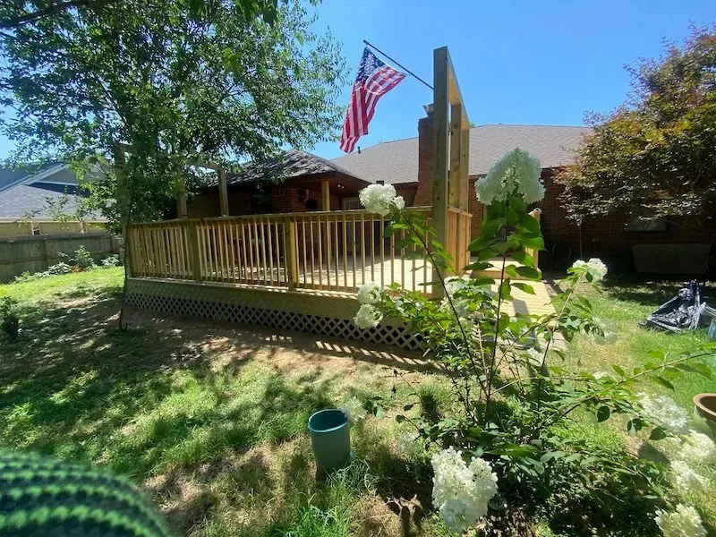Wood deck with matching balusters — JHG Contracting LLC serving Natural Dam, AR